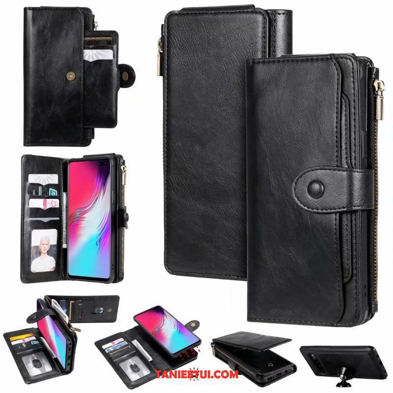 Etui Samsung Galaxy S10 5g Czerwony Skórzany Telefon Komórkowy, Futerał Samsung Galaxy S10 5g Vintage Ochraniacz Gwiazda