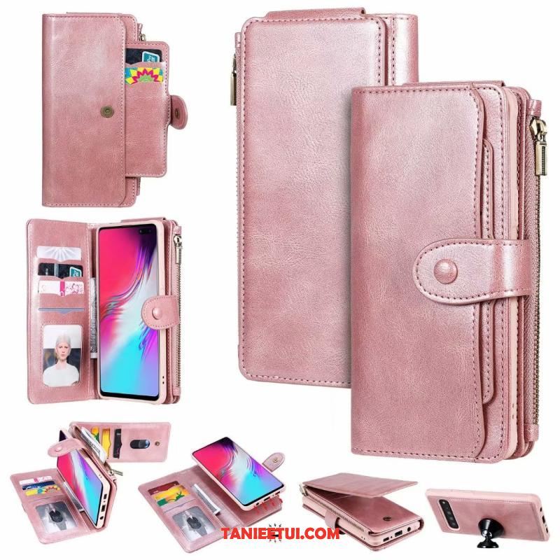 Etui Samsung Galaxy S10 5g Czerwony Skórzany Telefon Komórkowy, Futerał Samsung Galaxy S10 5g Vintage Ochraniacz Gwiazda