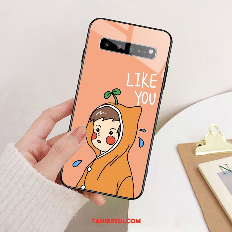 Etui Samsung Galaxy S10 5g Kreatywne Miękki Silikonowe, Obudowa Samsung Galaxy S10 5g Różowe Piękny Szkło