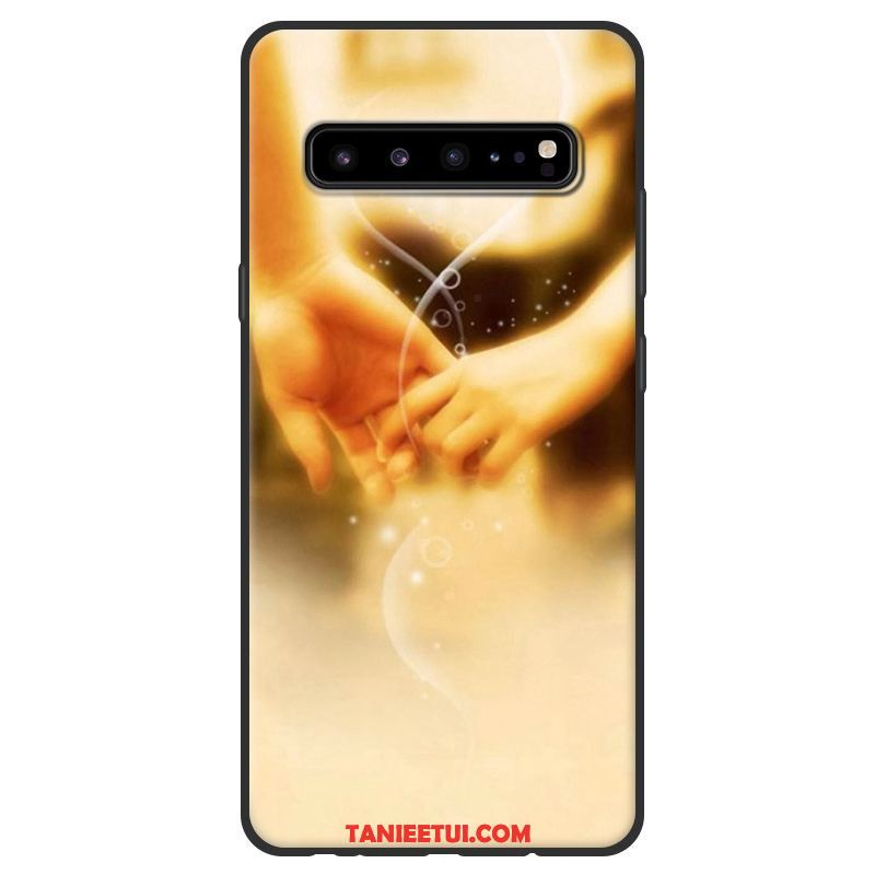 Etui Samsung Galaxy S10 5g Ochraniacz Czarny Nubuku, Obudowa Samsung Galaxy S10 5g Miękki Gwiazda Różowe