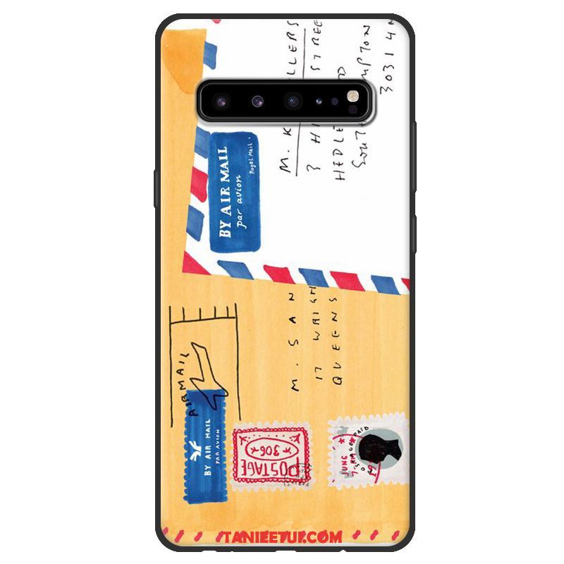 Etui Samsung Galaxy S10 5g Ochraniacz Czarny Nubuku, Obudowa Samsung Galaxy S10 5g Miękki Gwiazda Różowe