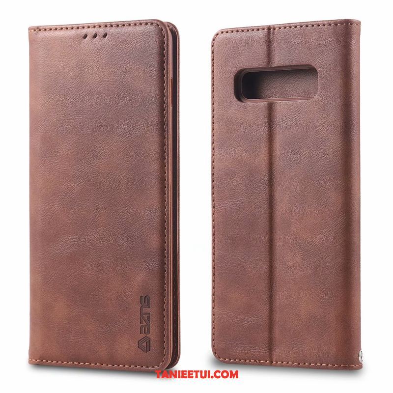 Etui Samsung Galaxy S10 5g Wysoki Koniec Gwiazda Eleganckie, Futerał Samsung Galaxy S10 5g Skórzany Telefon Komórkowy Biznes Braun