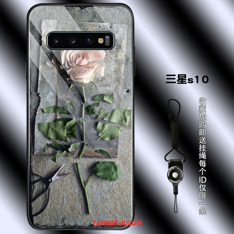 Etui Samsung Galaxy S10 All Inclusive Proste Kwiaty, Pokrowce Samsung Galaxy S10 Czarny Silikonowe Anti-fall