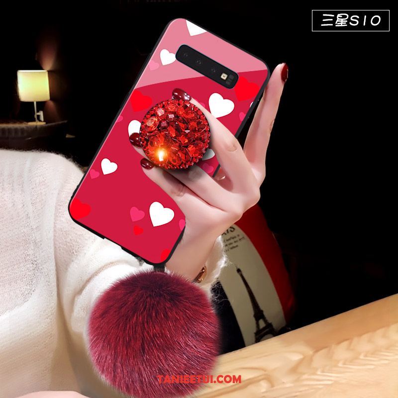 Etui Samsung Galaxy S10 Czerwony Gwiazda Ochraniacz, Pokrowce Samsung Galaxy S10 Miękki Futrzany Pompon Tendencja