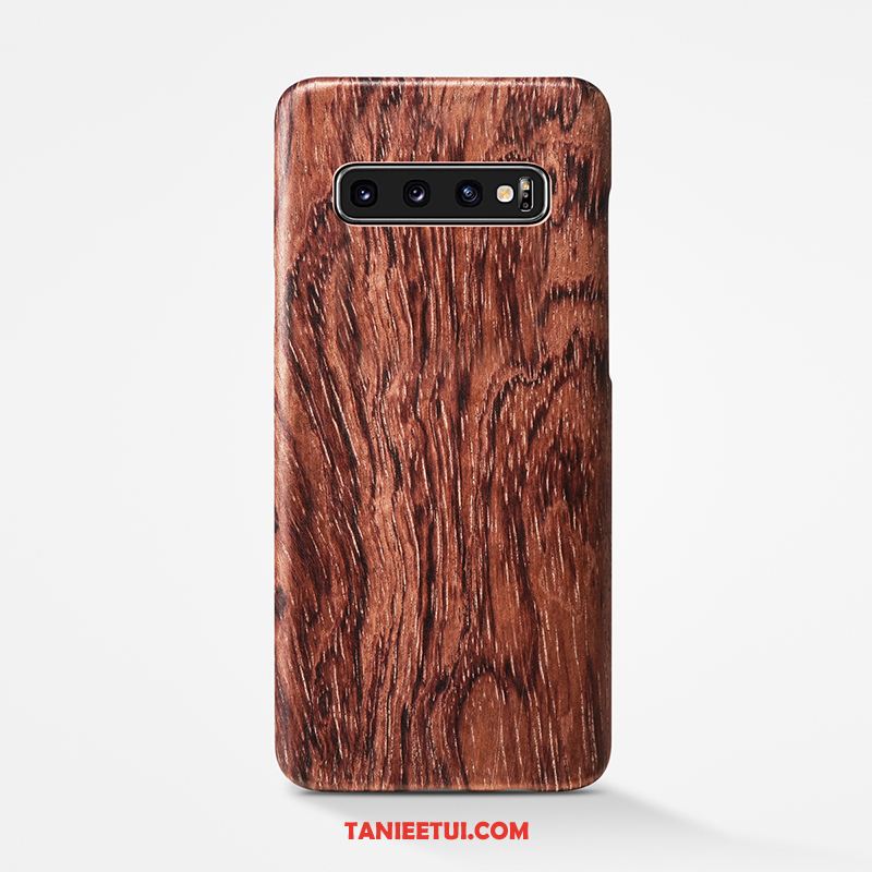 Etui Samsung Galaxy S10+ Gwiazda Cienkie All Inclusive, Futerał Samsung Galaxy S10+ Drewno Telefon Komórkowy Tylna Pokrywa Braun