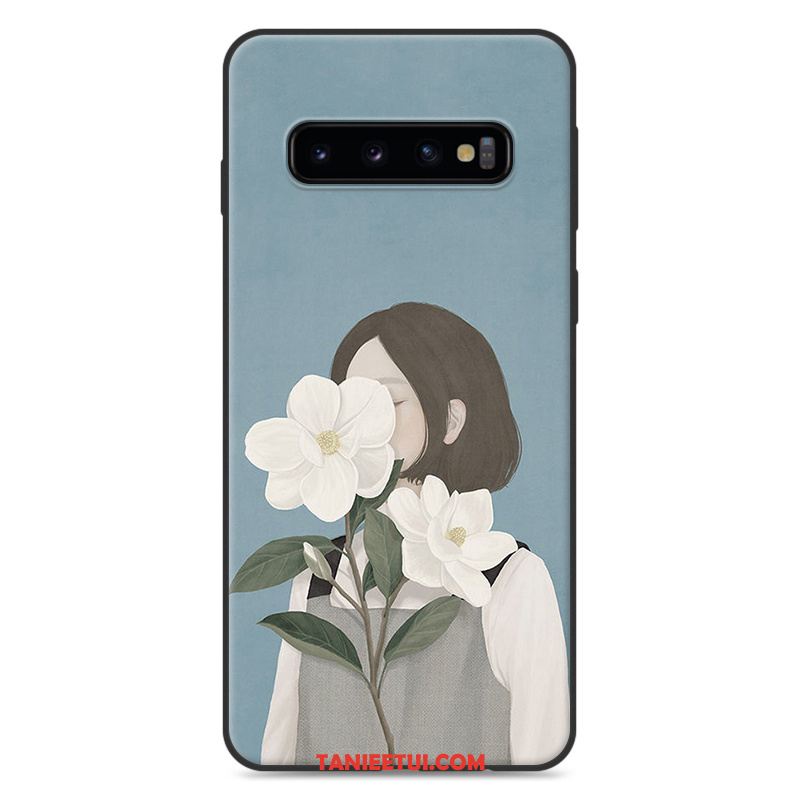 Etui Samsung Galaxy S10+ Gwiazda Niebieski Telefon Komórkowy, Pokrowce Samsung Galaxy S10+ Mały Silikonowe All Inclusive