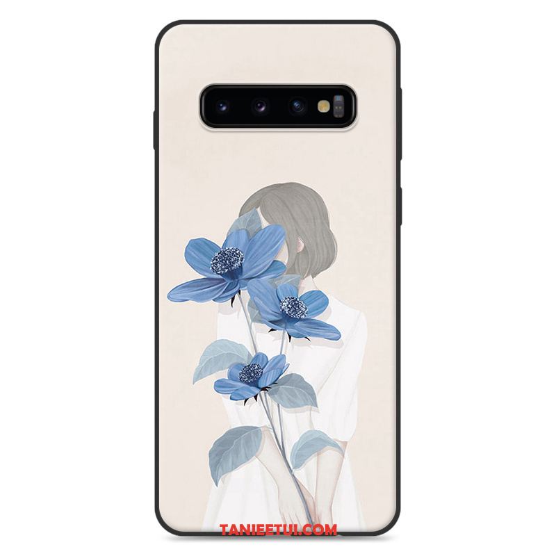 Etui Samsung Galaxy S10+ Gwiazda Niebieski Telefon Komórkowy, Pokrowce Samsung Galaxy S10+ Mały Silikonowe All Inclusive