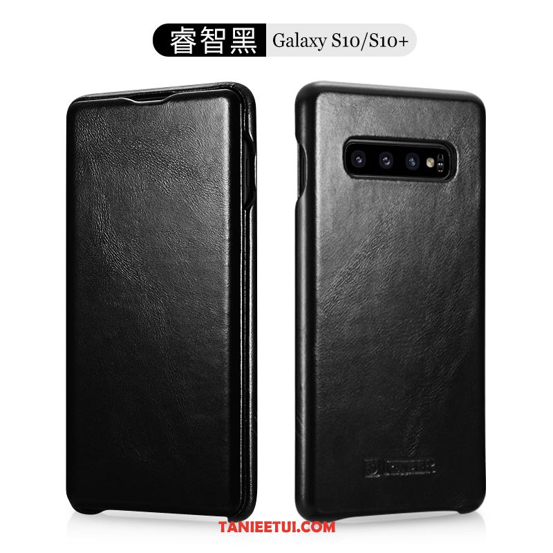 Etui Samsung Galaxy S10+ Gwiazda Tendencja Skórzany Futerał, Obudowa Samsung Galaxy S10+ Ochraniacz Telefon Komórkowy Czerwony