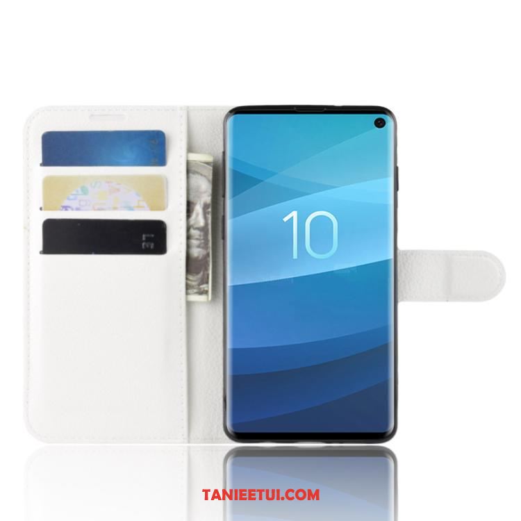 Etui Samsung Galaxy S10+ Karta Ochraniacz Biznes, Futerał Samsung Galaxy S10+ Czarny Skórzany Portfel