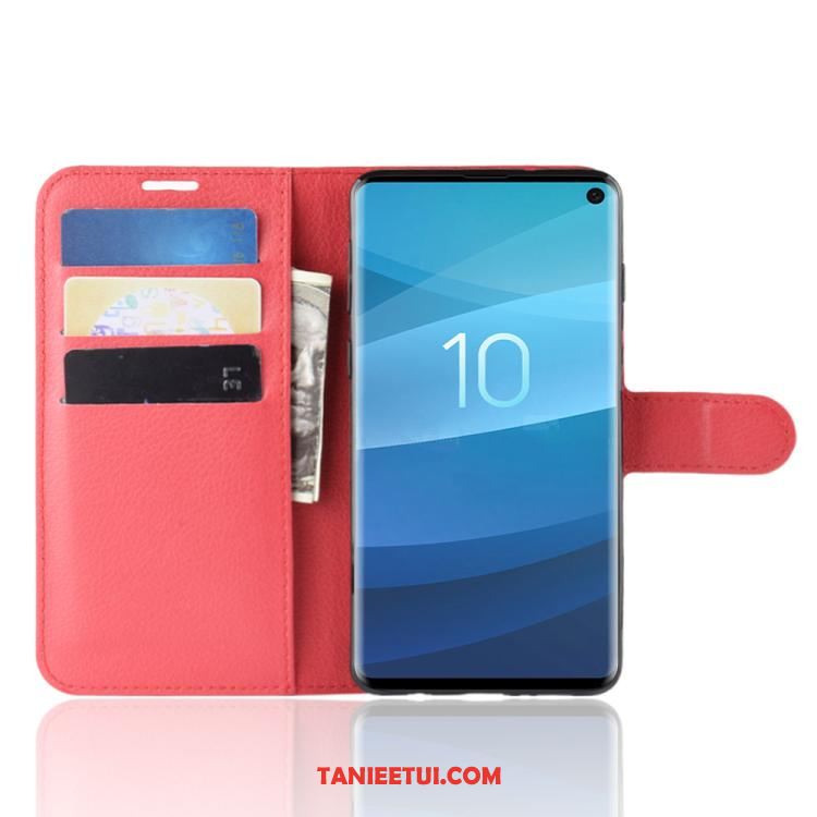 Etui Samsung Galaxy S10+ Karta Ochraniacz Biznes, Futerał Samsung Galaxy S10+ Czarny Skórzany Portfel