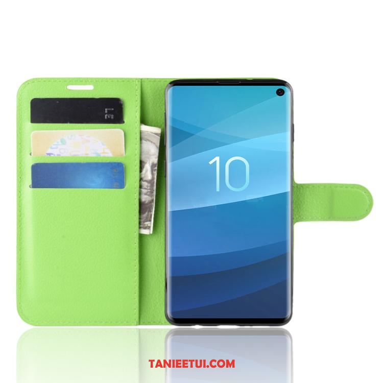 Etui Samsung Galaxy S10+ Karta Ochraniacz Biznes, Futerał Samsung Galaxy S10+ Czarny Skórzany Portfel