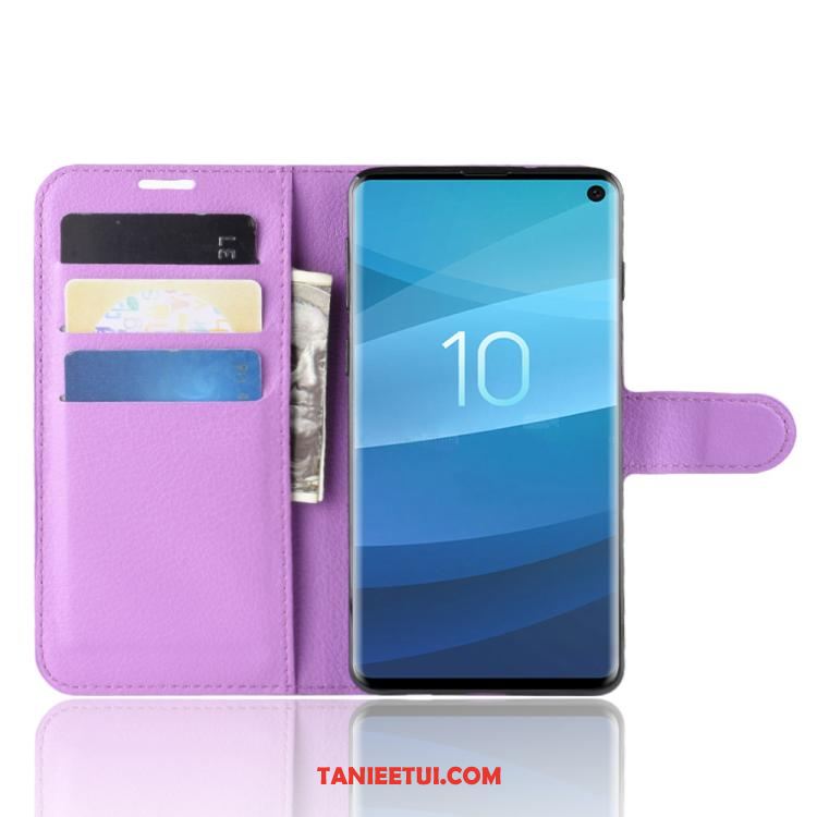 Etui Samsung Galaxy S10+ Karta Ochraniacz Biznes, Futerał Samsung Galaxy S10+ Czarny Skórzany Portfel