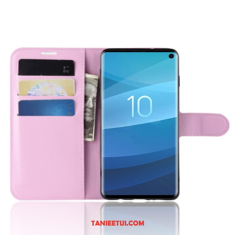 Etui Samsung Galaxy S10+ Karta Ochraniacz Biznes, Futerał Samsung Galaxy S10+ Czarny Skórzany Portfel