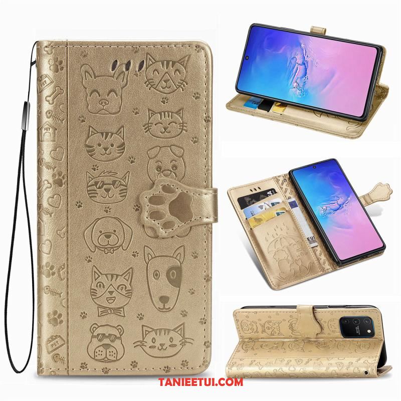 Etui Samsung Galaxy S10 Lite Wzór Anti-fall Zielony, Obudowa Samsung Galaxy S10 Lite Skórzany Futerał Piękny Klapa