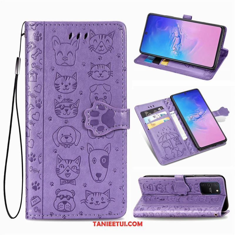 Etui Samsung Galaxy S10 Lite Wzór Anti-fall Zielony, Obudowa Samsung Galaxy S10 Lite Skórzany Futerał Piękny Klapa