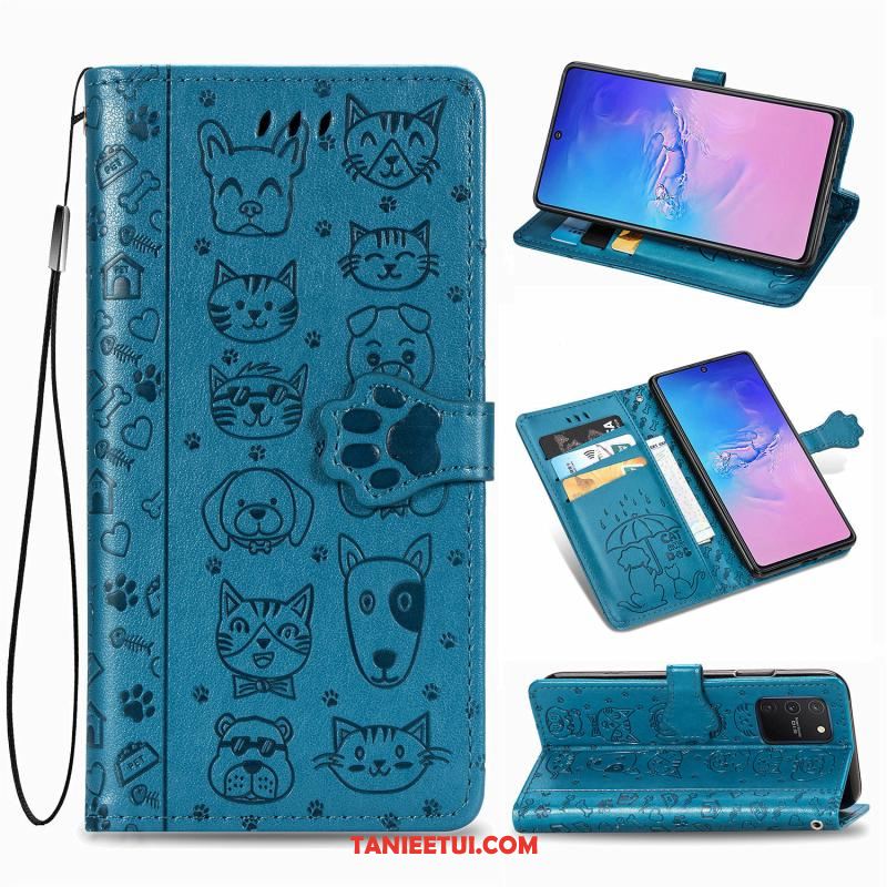 Etui Samsung Galaxy S10 Lite Wzór Anti-fall Zielony, Obudowa Samsung Galaxy S10 Lite Skórzany Futerał Piękny Klapa