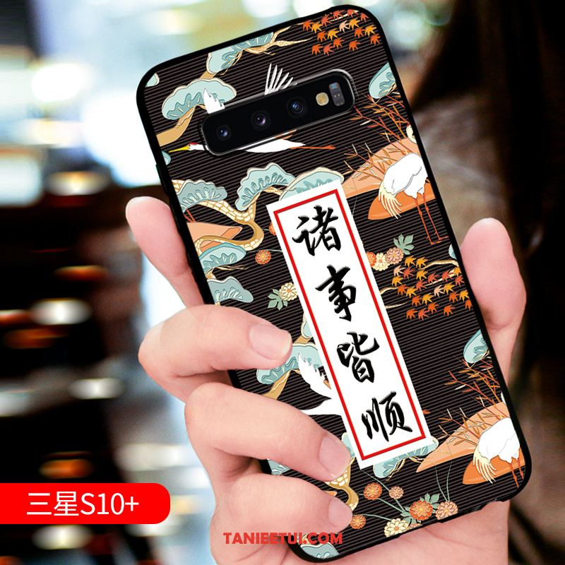 Etui Samsung Galaxy S10+ Miękki Osobowość Anti-fall, Futerał Samsung Galaxy S10+ Czerwony Relief All Inclusive