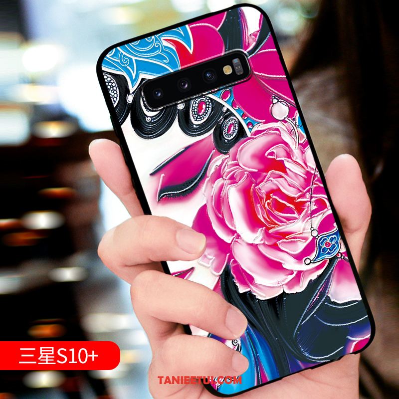 Etui Samsung Galaxy S10+ Miękki Osobowość Anti-fall, Futerał Samsung Galaxy S10+ Czerwony Relief All Inclusive