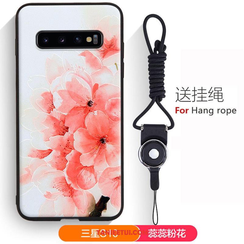 Etui Samsung Galaxy S10 Miękki Wiszące Ozdoby Telefon Komórkowy, Futerał Samsung Galaxy S10 Kreskówka Relief Piękny