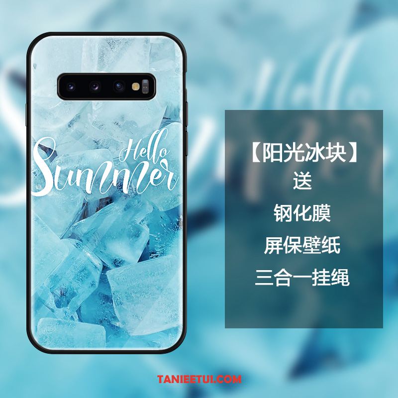 Etui Samsung Galaxy S10+ Moda Osobowość Kolor, Pokrowce Samsung Galaxy S10+ Kreatywne Szkło Hartowane Wiszące Ozdoby