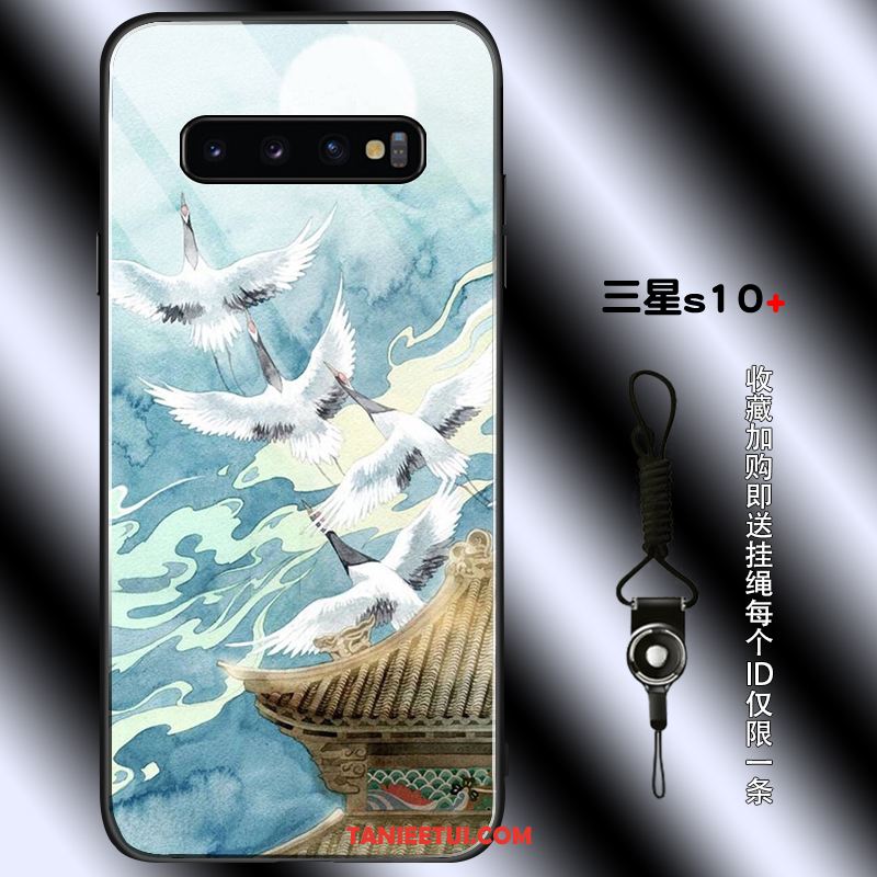 Etui Samsung Galaxy S10+ Osobowość Młodzież Silikonowe, Pokrowce Samsung Galaxy S10+ Crane Czerwony Netto Szkło