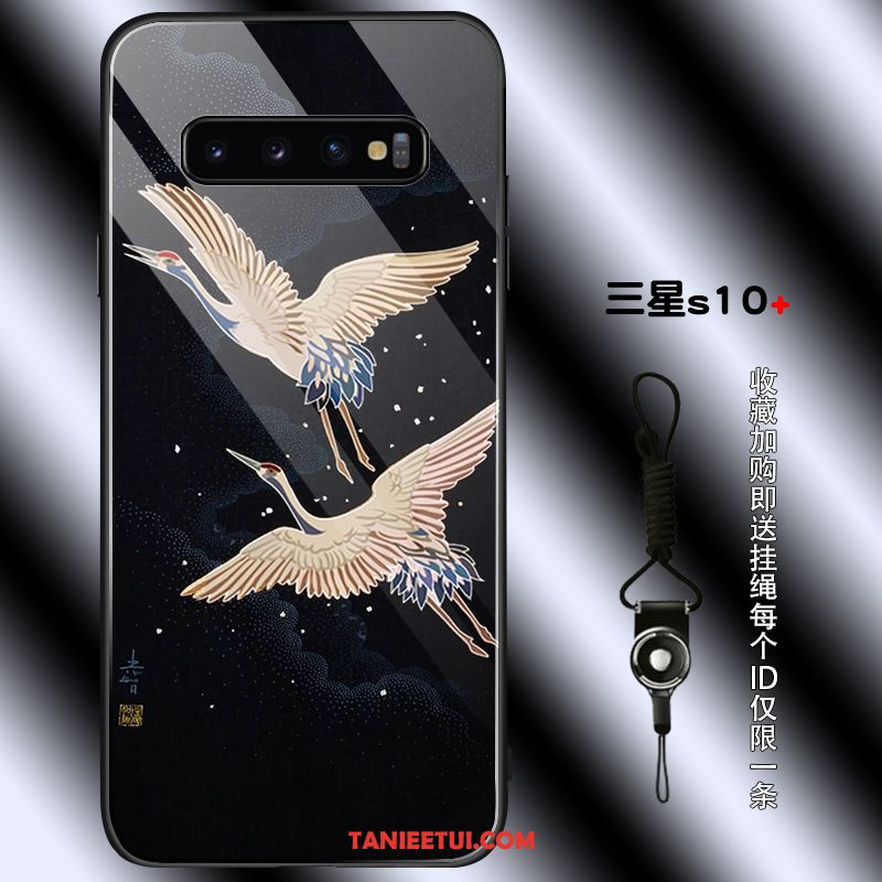 Etui Samsung Galaxy S10+ Osobowość Młodzież Silikonowe, Pokrowce Samsung Galaxy S10+ Crane Czerwony Netto Szkło