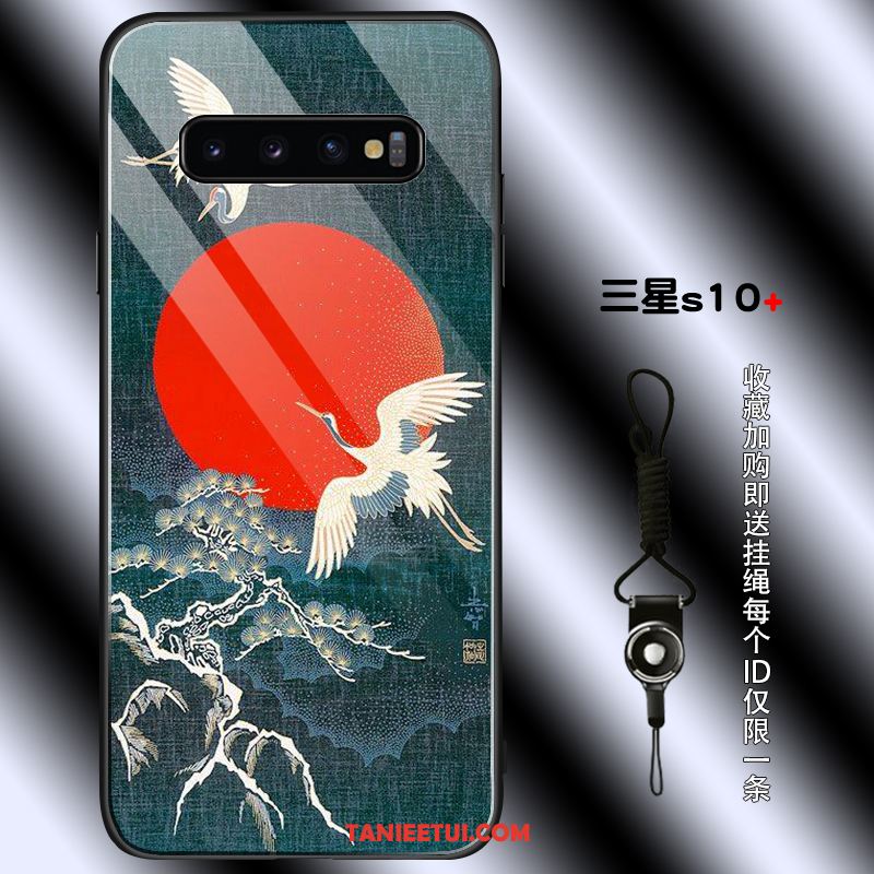 Etui Samsung Galaxy S10+ Osobowość Młodzież Silikonowe, Pokrowce Samsung Galaxy S10+ Crane Czerwony Netto Szkło