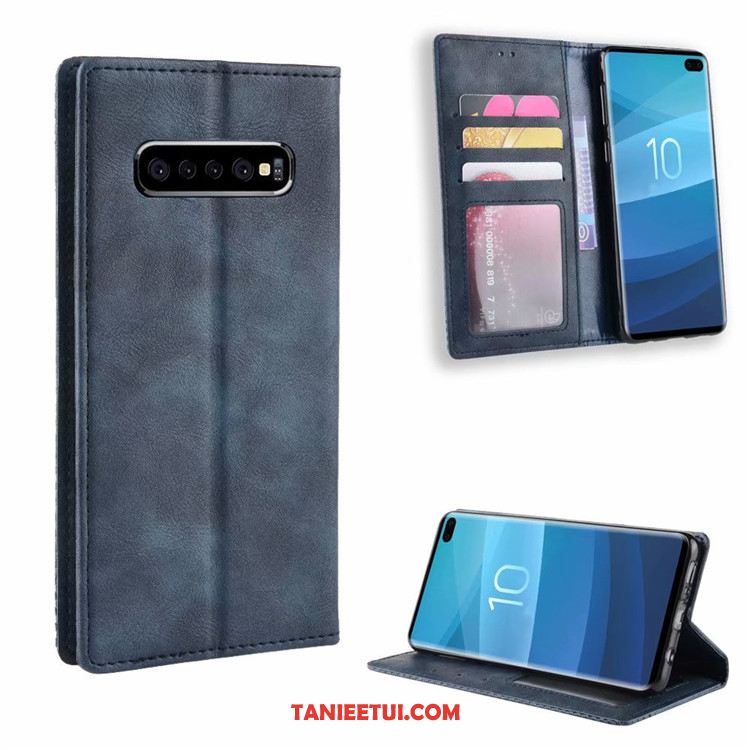 Etui Samsung Galaxy S10 Skórzany Futerał Gwiazda Biznes, Pokrowce Samsung Galaxy S10 Magnes Zamknięty Vintage Telefon Komórkowy