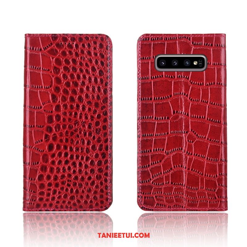 Etui Samsung Galaxy S10+ Telefon Komórkowy Prawdziwa Skóra Gwiazda, Futerał Samsung Galaxy S10+ Miękki Skórzany All Inclusive