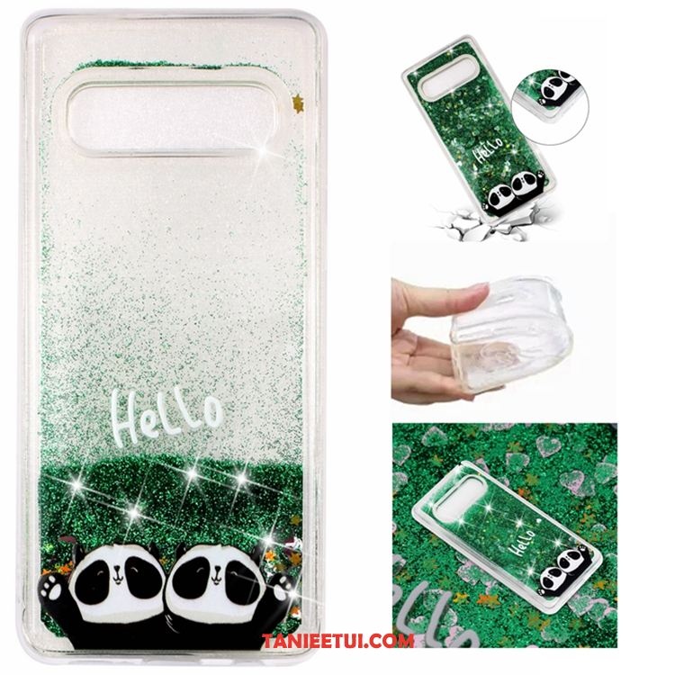 Etui Samsung Galaxy S10 Telefon Komórkowy Quicksand Gwiazda, Pokrowce Samsung Galaxy S10 Zielony Liquid Miękki