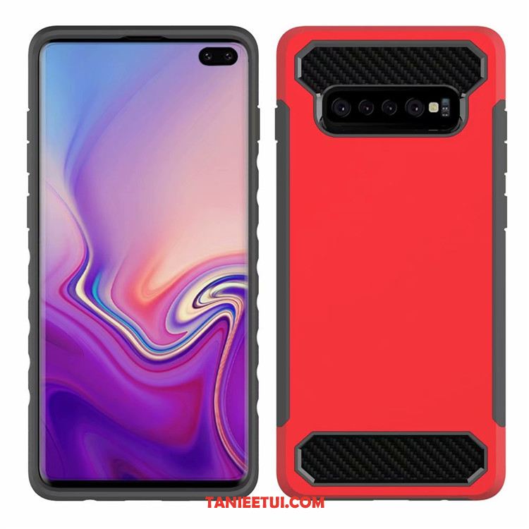 Etui Samsung Galaxy S10 Telefon Komórkowy Wzór Włókno, Obudowa Samsung Galaxy S10 Zielony Biznes Gwiazda