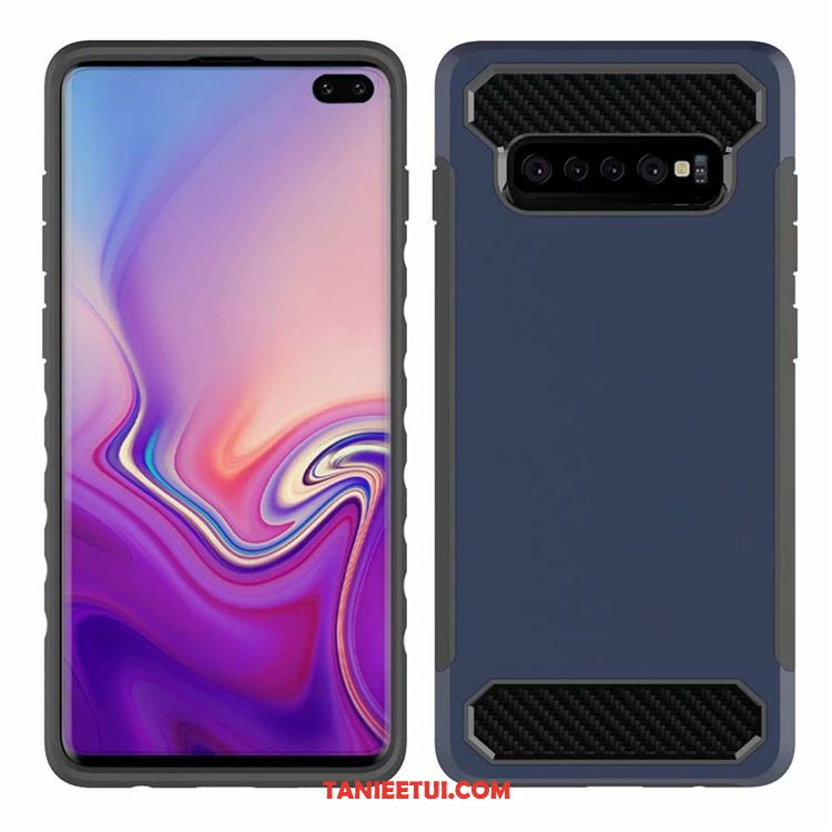 Etui Samsung Galaxy S10 Telefon Komórkowy Wzór Włókno, Obudowa Samsung Galaxy S10 Zielony Biznes Gwiazda