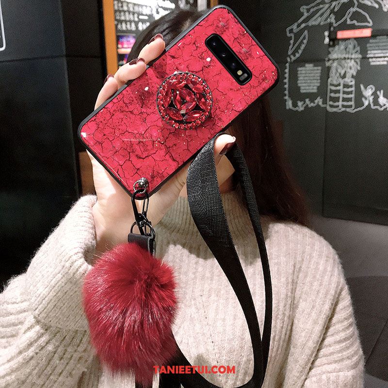 Etui Samsung Galaxy S10 Wiszące Ozdoby Miękki Ochraniacz, Obudowa Samsung Galaxy S10 Czerwony Netto Silikonowe Anti-fall