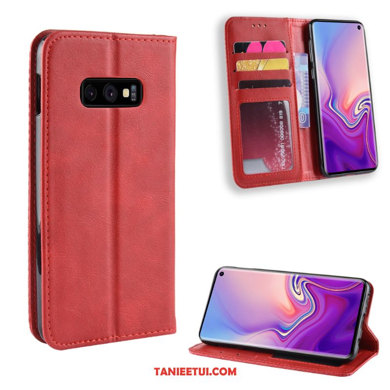 Etui Samsung Galaxy S10e Anti-fall Skórzany Futerał Vintage, Pokrowce Samsung Galaxy S10e Wzór Ochraniacz Telefon Komórkowy Braun