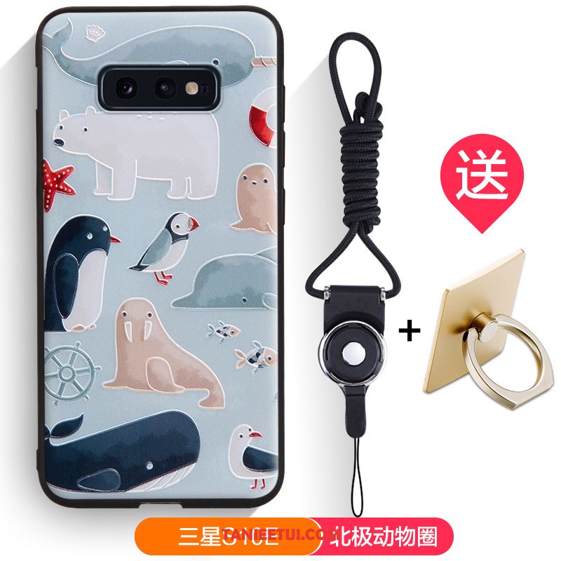 Etui Samsung Galaxy S10e Czarny Nubuku Ochraniacz, Futerał Samsung Galaxy S10e Kreskówka Telefon Komórkowy Modna Marka