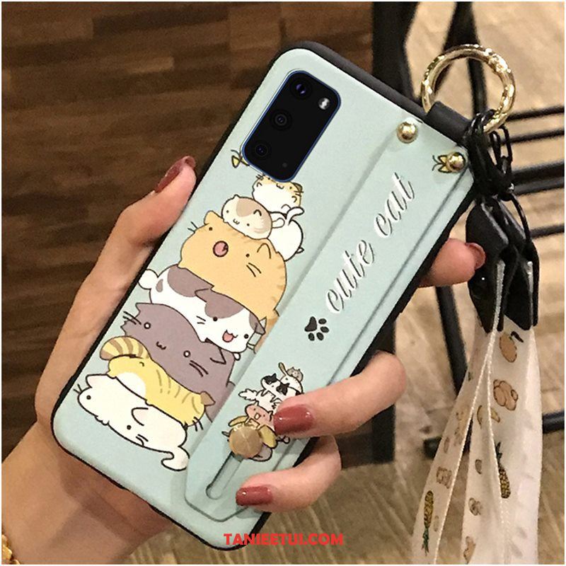 Etui Samsung Galaxy S20 Gwiazda Miękki Czarny, Obudowa Samsung Galaxy S20 Modna Marka Wspornik Telefon Komórkowy