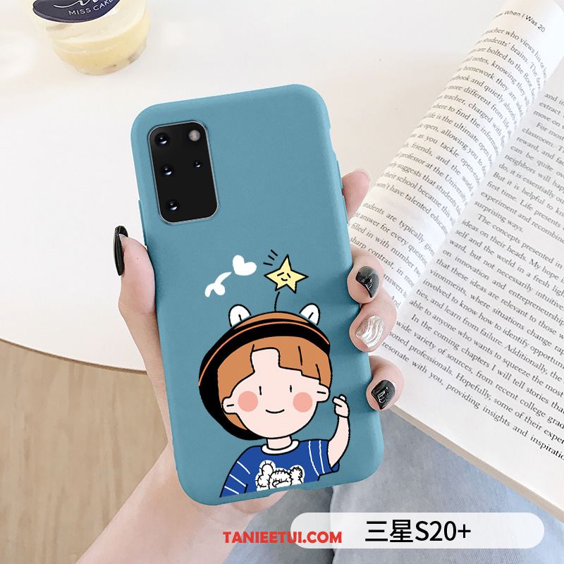 Etui Samsung Galaxy S20+ Owoce Ochraniacz Gwiazda, Futerał Samsung Galaxy S20+ Niebieski Nubuku Anti-fall