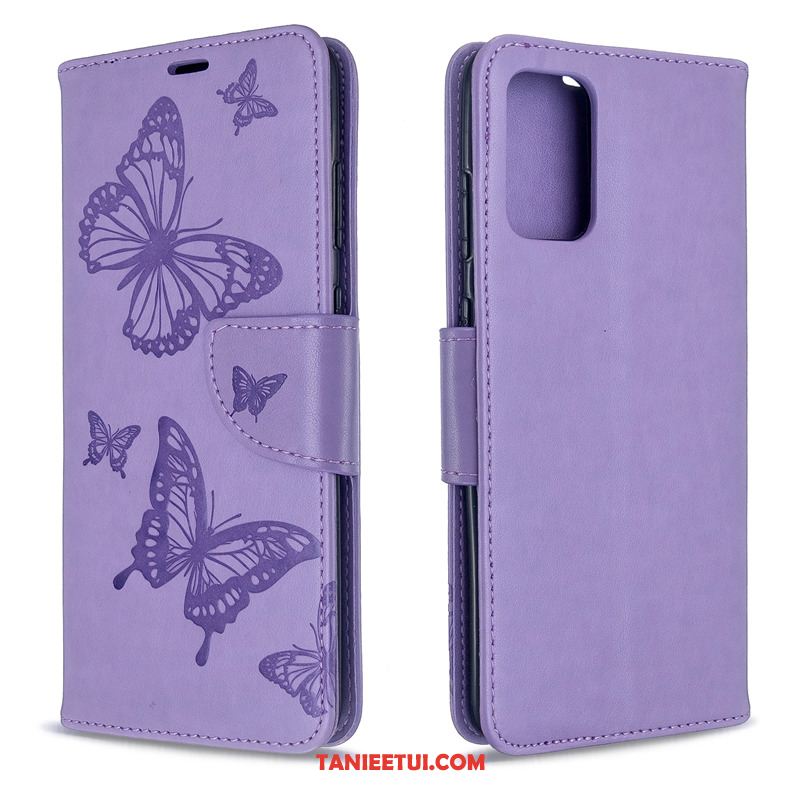 Etui Samsung Galaxy S20 Sztuczna Skóra Jednolity Kolor Relief, Futerał Samsung Galaxy S20 Motyl Gwiazda Skórzany