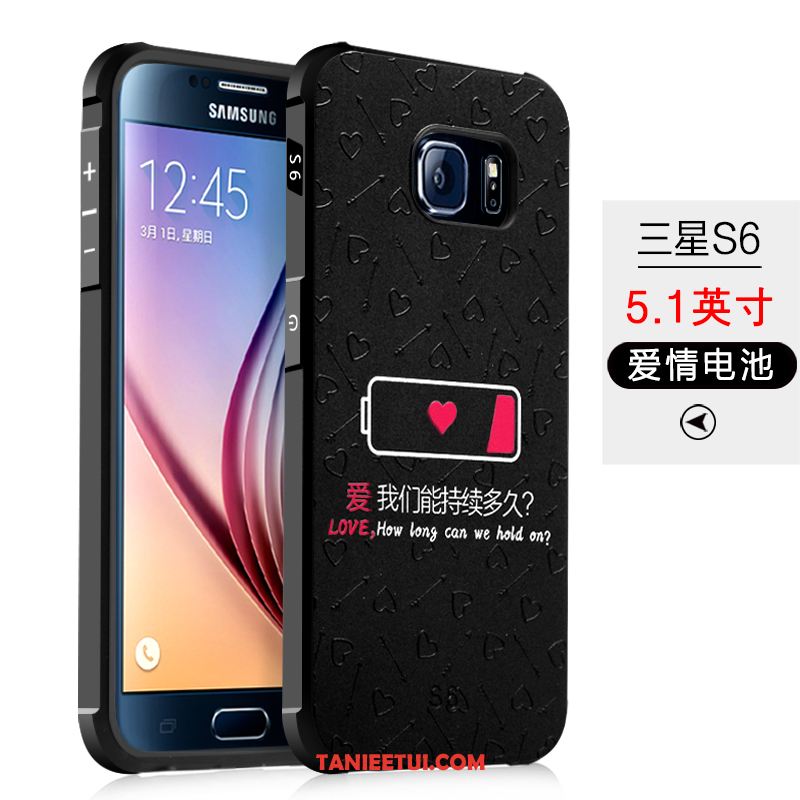 Etui Samsung Galaxy S6 Anti-fall Nubuku Tendencja, Obudowa Samsung Galaxy S6 Czarny Ochraniacz Miękki