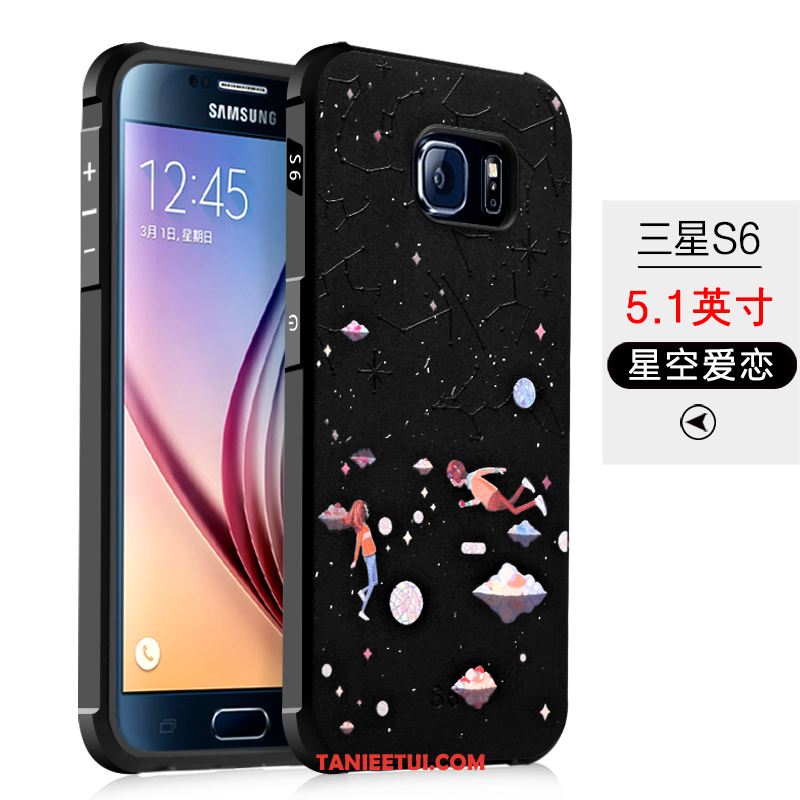 Etui Samsung Galaxy S6 Anti-fall Nubuku Tendencja, Obudowa Samsung Galaxy S6 Czarny Ochraniacz Miękki