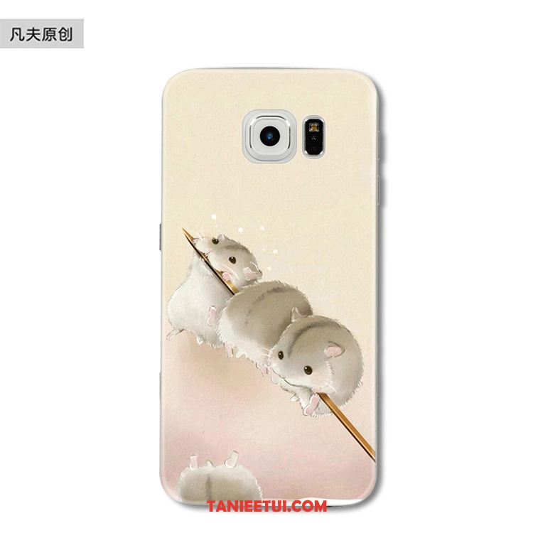 Etui Samsung Galaxy S6 Edge Kreatywne Silikonowe Rat, Obudowa Samsung Galaxy S6 Edge Piękny Gwiazda Zielony