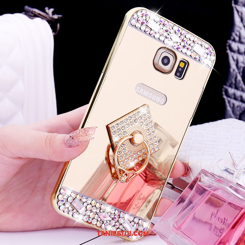 Etui Samsung Galaxy S6 Edge Metal Telefon Komórkowy Ochraniacz, Futerał Samsung Galaxy S6 Edge Klejnoty Kolor Lustro Champagner Farbe