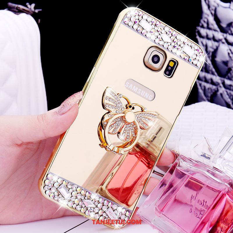 Etui Samsung Galaxy S6 Edge Metal Telefon Komórkowy Ochraniacz, Futerał Samsung Galaxy S6 Edge Klejnoty Kolor Lustro Champagner Farbe