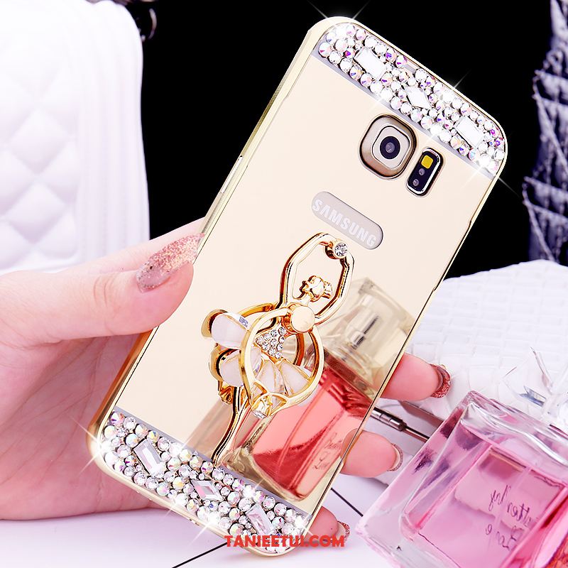 Etui Samsung Galaxy S6 Edge Metal Telefon Komórkowy Ochraniacz, Futerał Samsung Galaxy S6 Edge Klejnoty Kolor Lustro Champagner Farbe