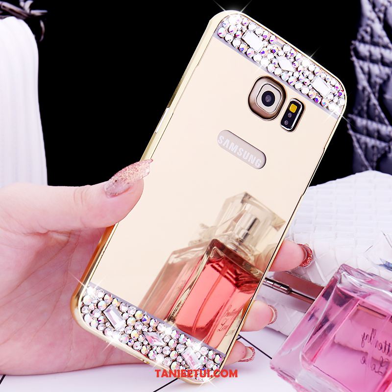 Etui Samsung Galaxy S6 Edge Metal Telefon Komórkowy Ochraniacz, Futerał Samsung Galaxy S6 Edge Klejnoty Kolor Lustro Champagner Farbe