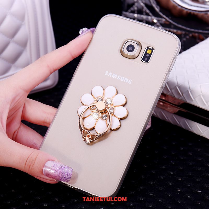 Etui Samsung Galaxy S6 Edge Ochraniacz Biały Mały, Pokrowce Samsung Galaxy S6 Edge Telefon Komórkowy Rhinestone Silikonowe