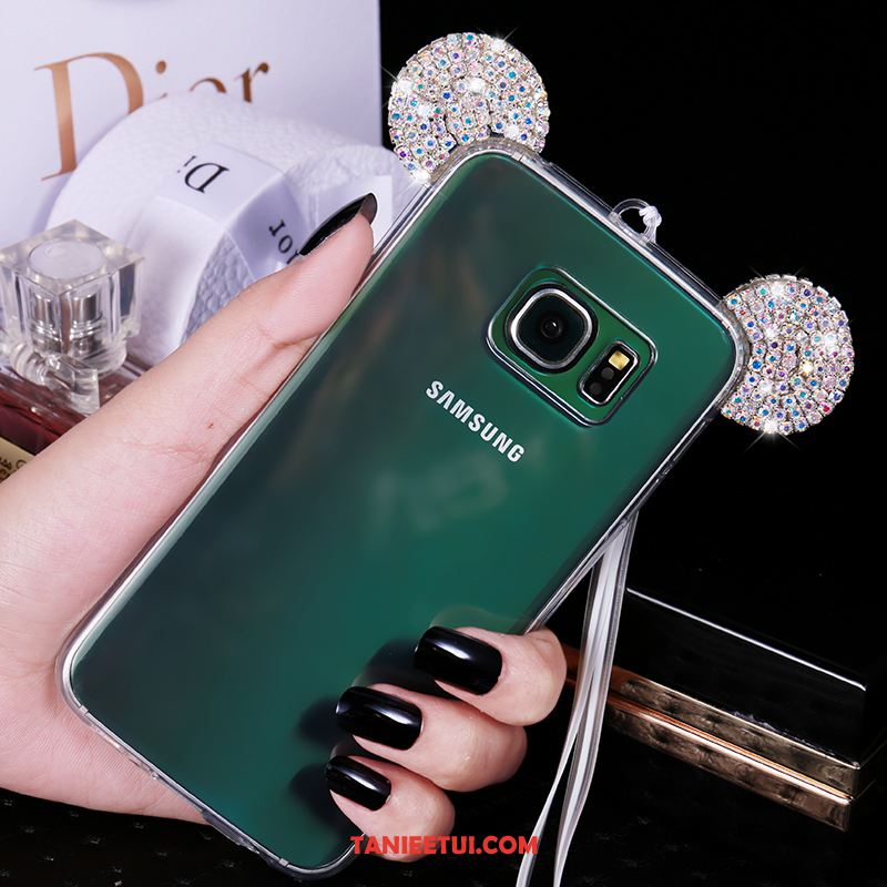 Etui Samsung Galaxy S6 Edge Ochraniacz Rhinestone Luksusowy, Futerał Samsung Galaxy S6 Edge Silikonowe Telefon Komórkowy Gwiazda