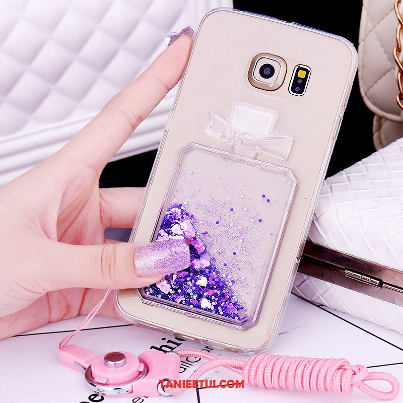 Etui Samsung Galaxy S6 Edge Quicksand Gwiazda Ochraniacz, Futerał Samsung Galaxy S6 Edge Niebieski Miękki Rhinestone