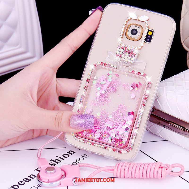 Etui Samsung Galaxy S6 Edge Quicksand Gwiazda Ochraniacz, Futerał Samsung Galaxy S6 Edge Niebieski Miękki Rhinestone