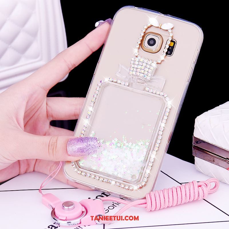 Etui Samsung Galaxy S6 Edge Quicksand Gwiazda Ochraniacz, Futerał Samsung Galaxy S6 Edge Niebieski Miękki Rhinestone